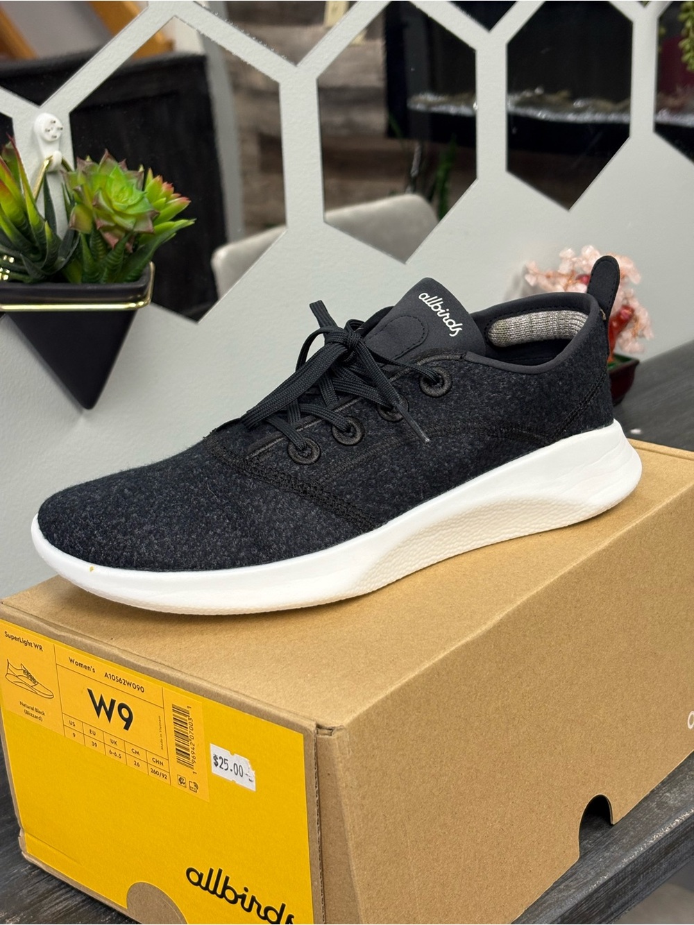 allbirds Natural Black with White Sole Sneakers